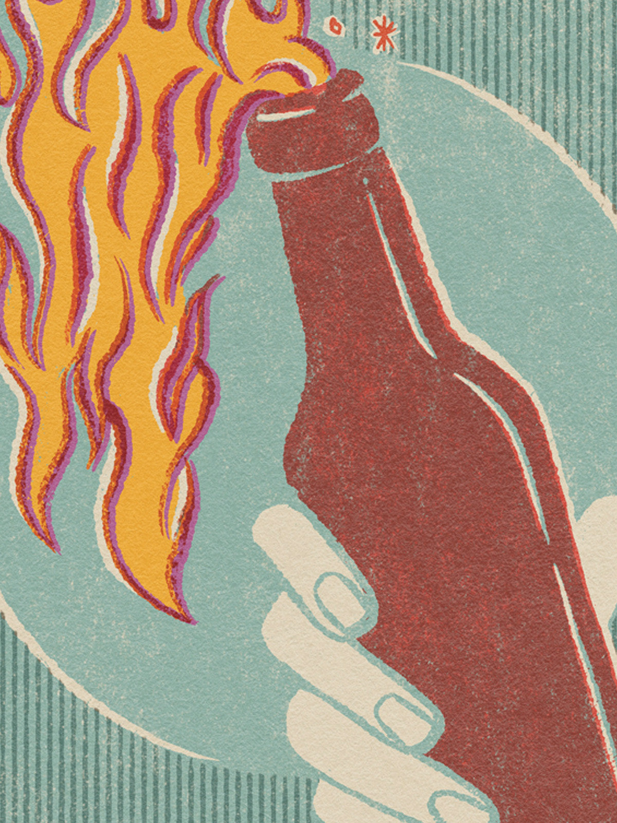 Lámina "Todo Bien" - Molotov Ironía Colores Vibrantes