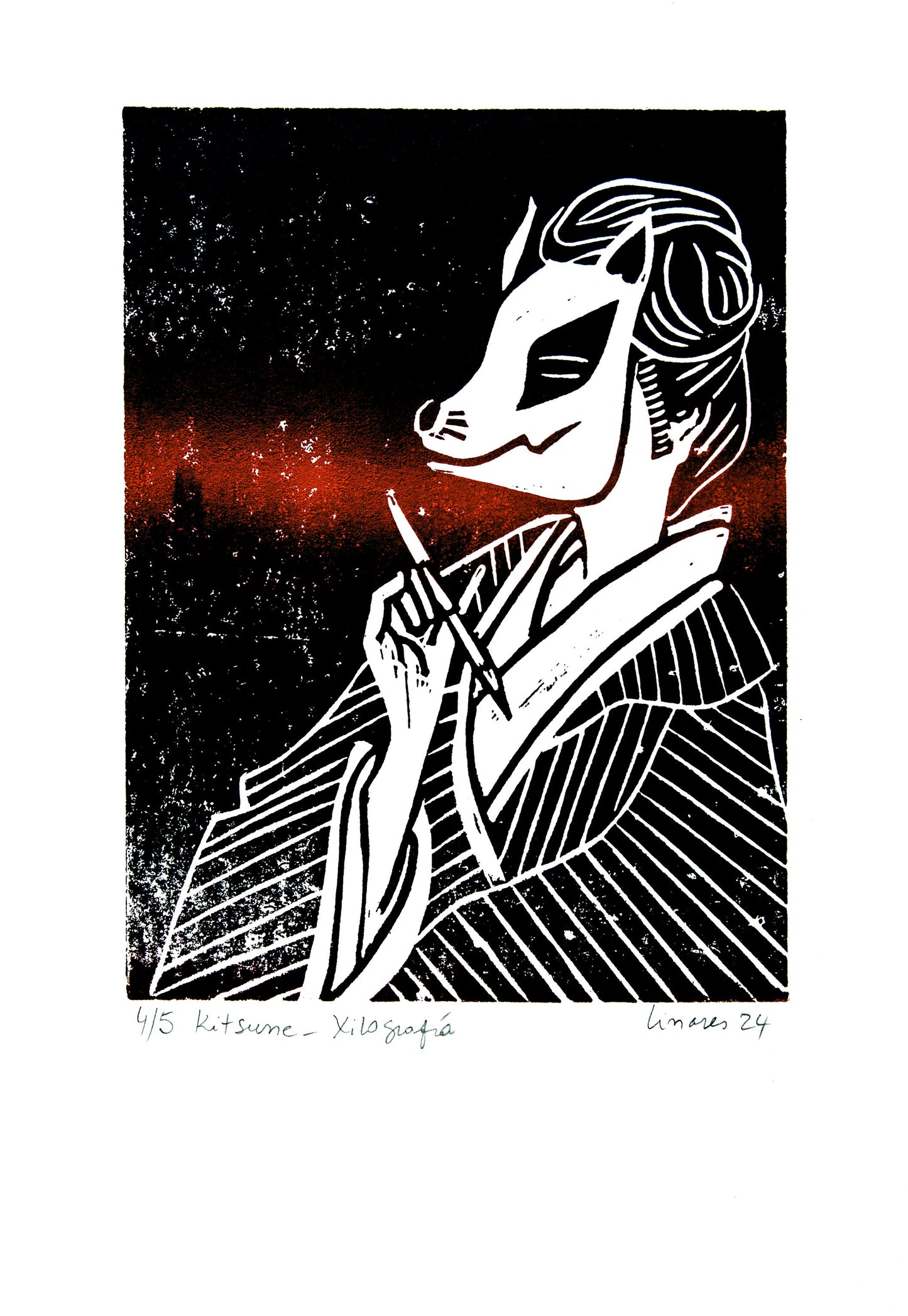 Estampa Original A4 - Kitsune