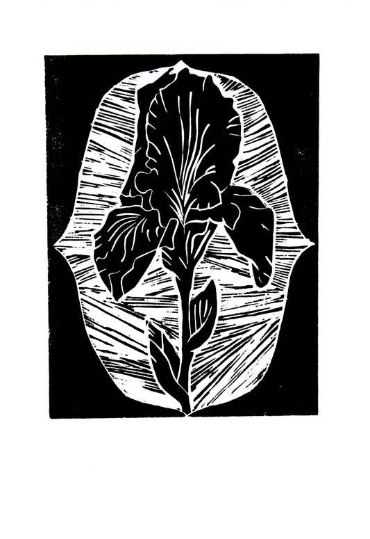 Estampa Original A4 - Black Flowers II