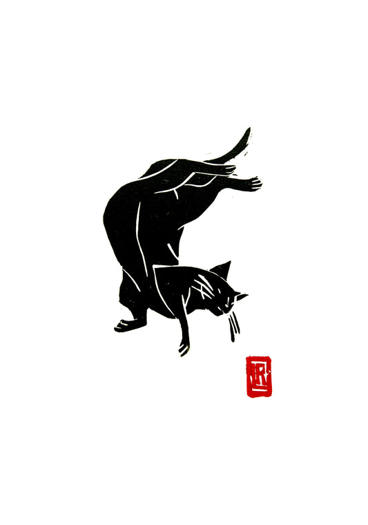 Estampa Original A4 - Black Cat I