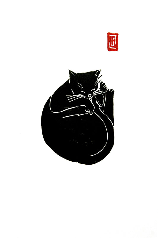 Estampa Original A4 - Black Cat II