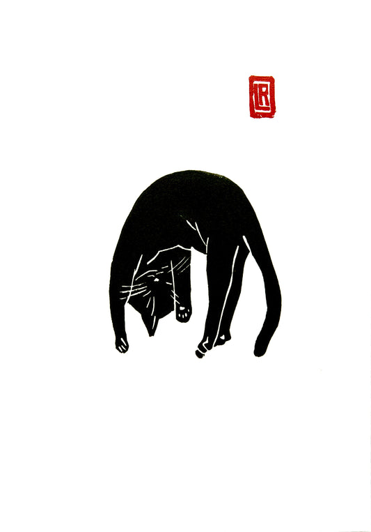 Estampa Original A4 - Black Cat III
