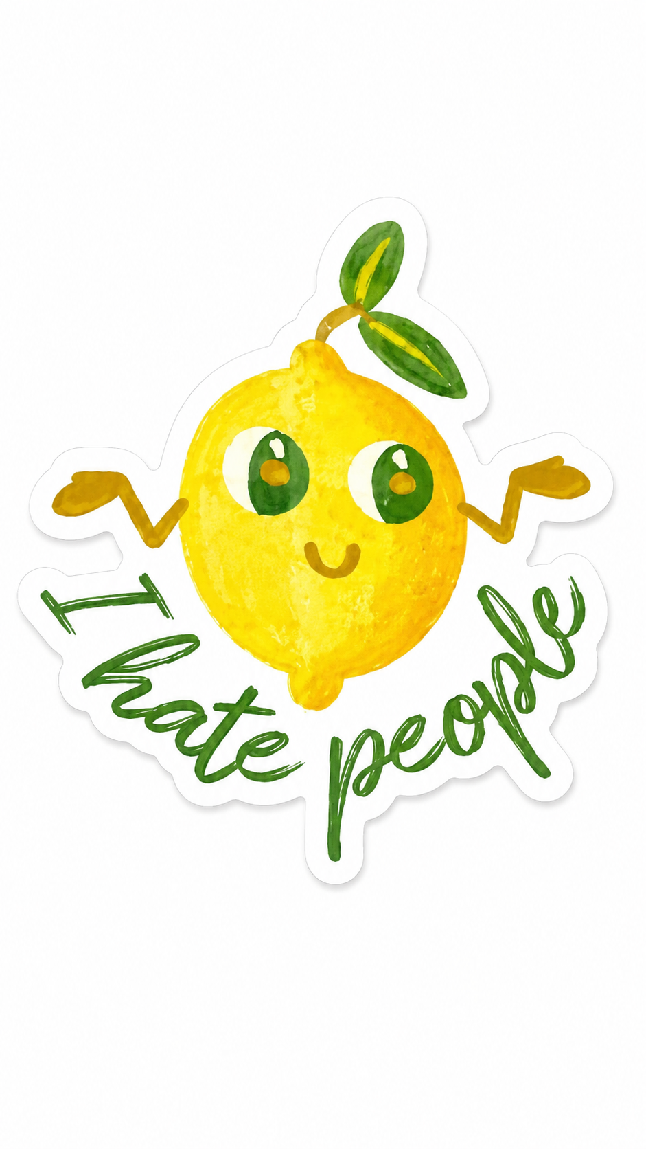 Pegatina Limón "I Hate People"