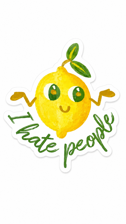 Pegatina Limón "I Hate People"