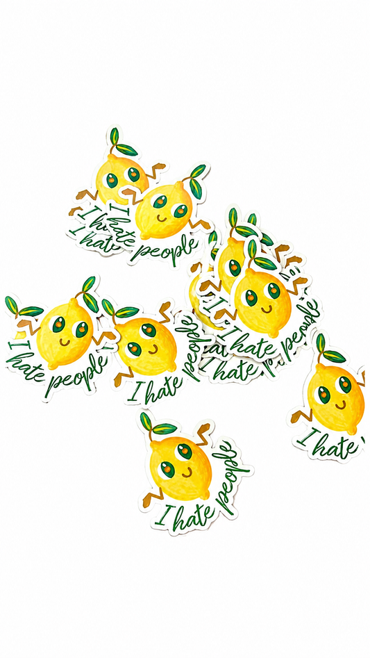 Pegatina Limón "I Hate People"