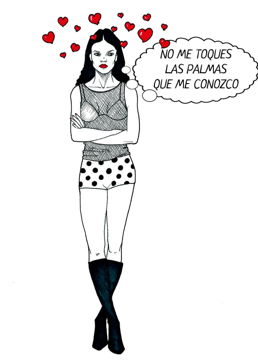 Lámina “No me toques las palmas” A5