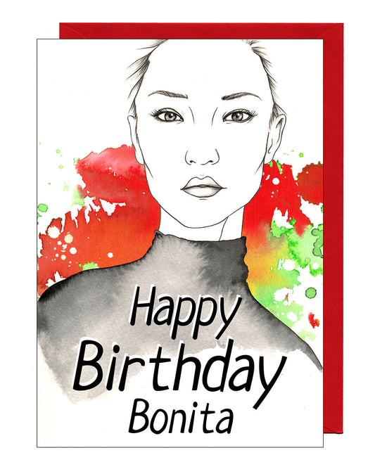 Tarjeta “Happy Birthday Bonita” A5