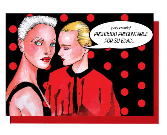 Tarjeta “Prohibido preguntarle por su edad” A5