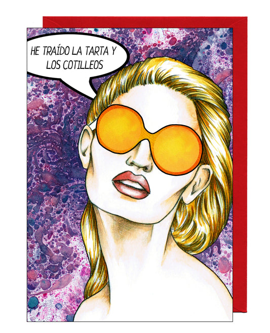 Tarjeta “Tarta y cotilleos” A5
