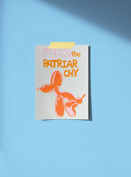 Postal Riso perrito f*ck patriarchy