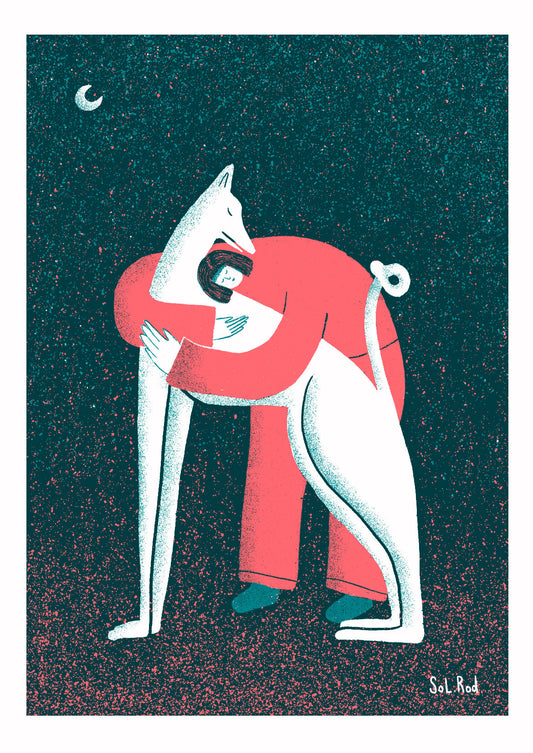 Print A3 El abrazo – ilustración emocional