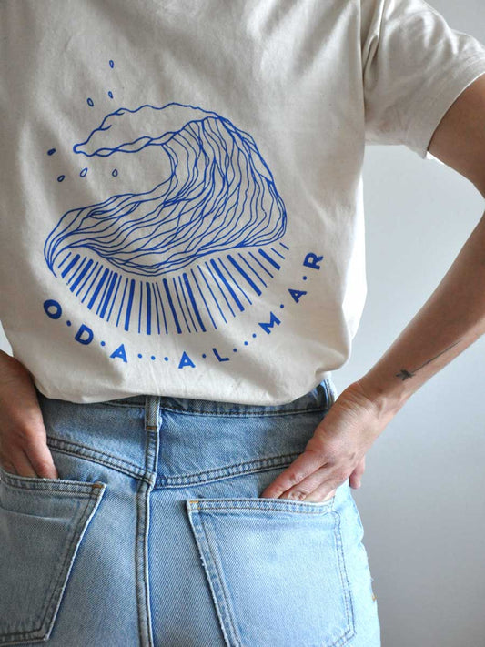 Camiseta manga corta 100% algodon serigrafia Oda al mar