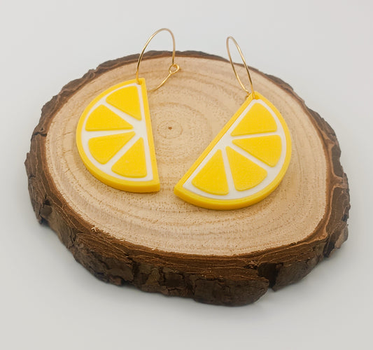 Pendientes Cítricos CitriPop - Aros de Acero Inoxidable y Material Eco