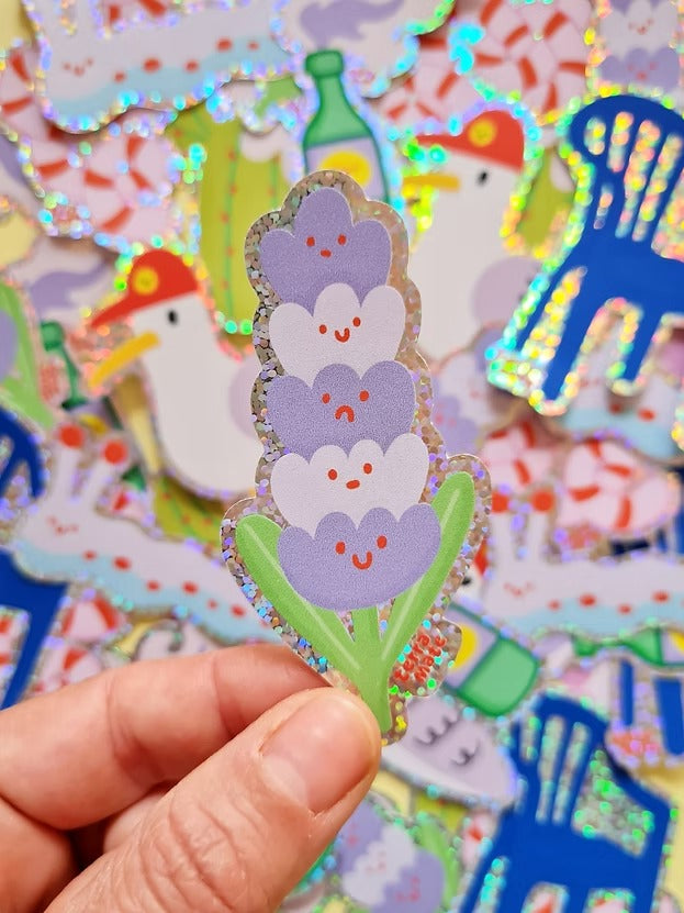 Florcitas Cara Enojada y Cara Feliz - Sticker