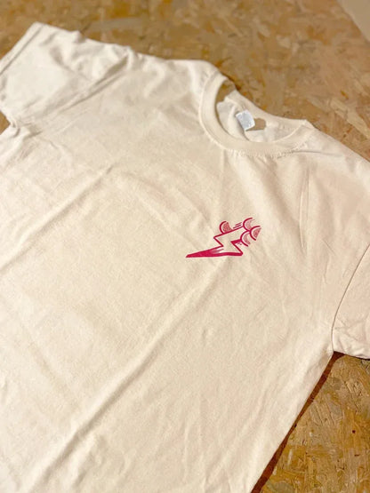 Camiseta Color Natural Serigrafía Artesanal (Frente y Dorso) - 165 g/m² "Ojo Cuidao"