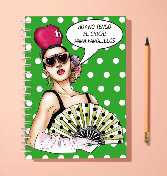 Libreta A5 – Hoy No Tengo el Chichi para Farolillos
