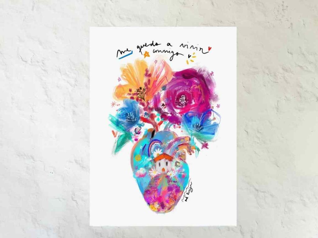 Lámina decorativa Me quedo a vivir conmigo