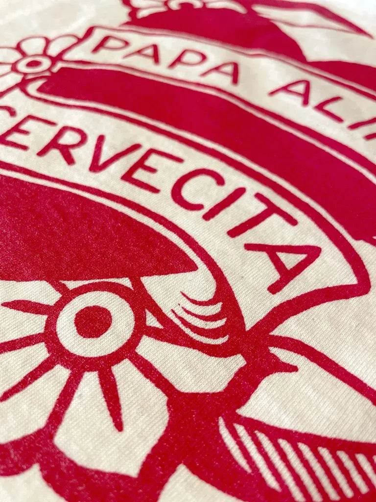 Camiseta "Papa Aliñá y Cervecita" - Serigrafía Doble - Unisex | Poc a Poc