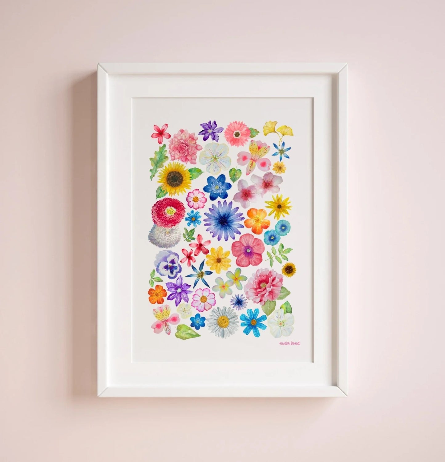 Lámina Botánica: Composición Floral