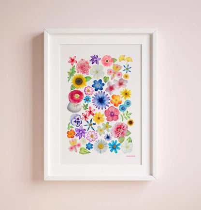 Lámina Botánica: Composición Floral
