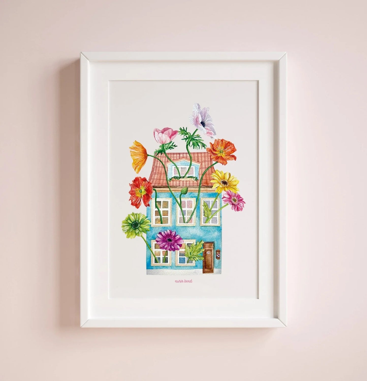 Lámina Ilustrada: Casa de Flores