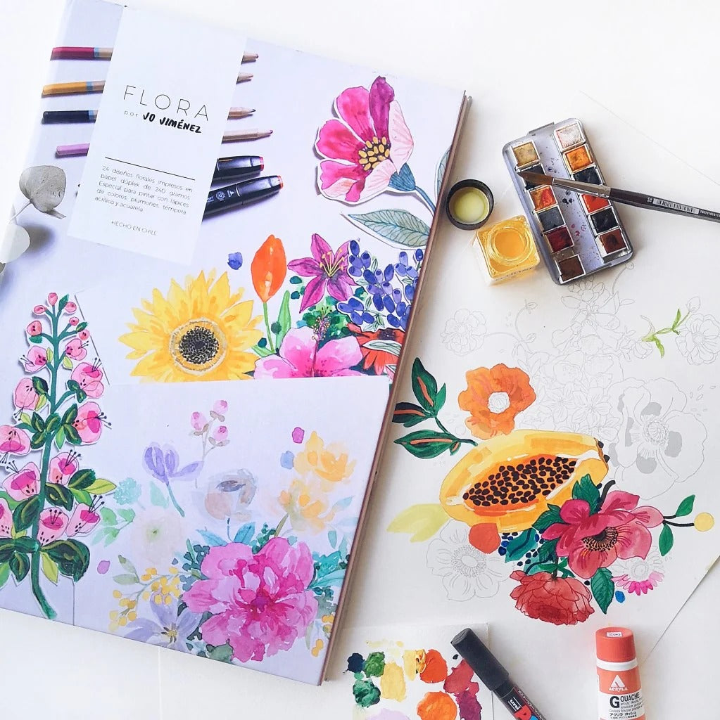 Libro para Colorear Flora - Jo Jiménez