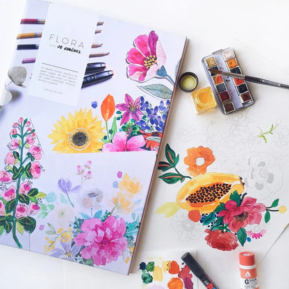 Libro para Colorear Flora - Jo Jiménez