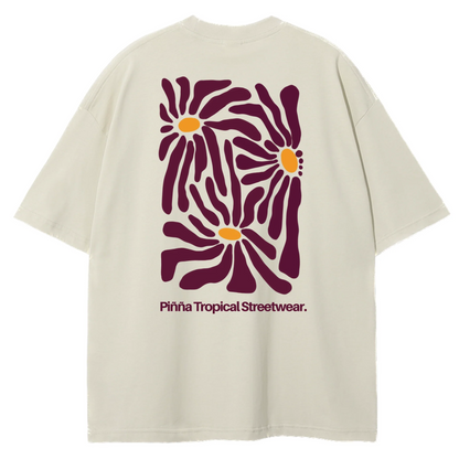 Camiseta Oversize Margarita de Costa – Algodón Orgánico Beige