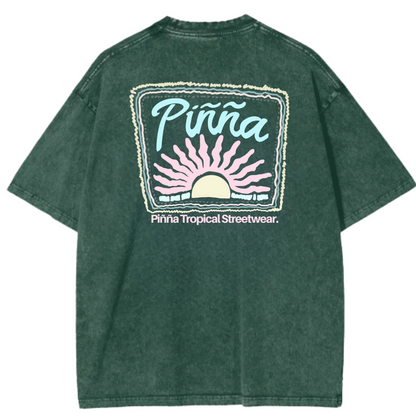 Camiseta Oversize Uluwatu Sunset – Algodón Orgánico Acid Wash