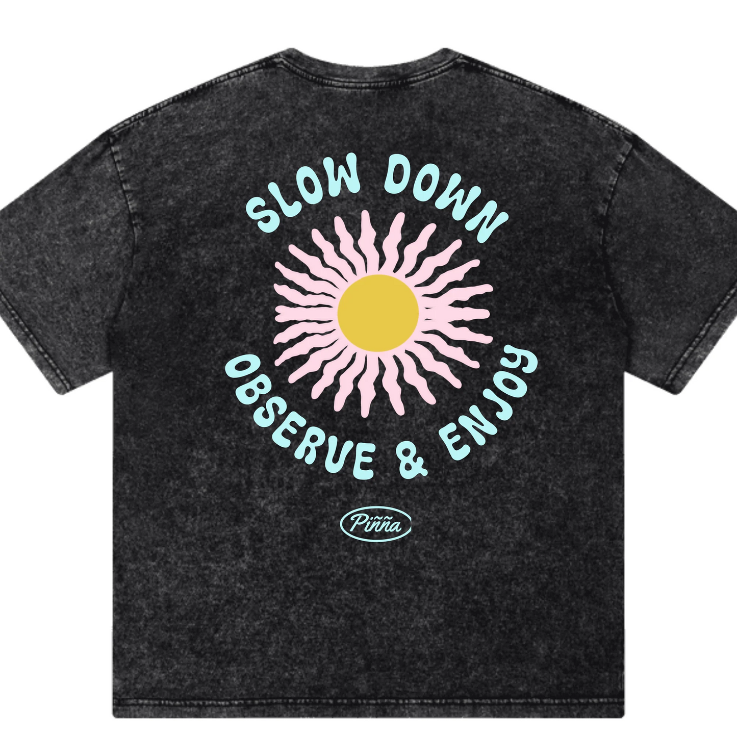 Camiseta Oversize Slow Down – Algodón Orgánico Acid Wash