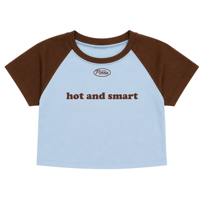 Crop Top Vintage "Hot and Smart"