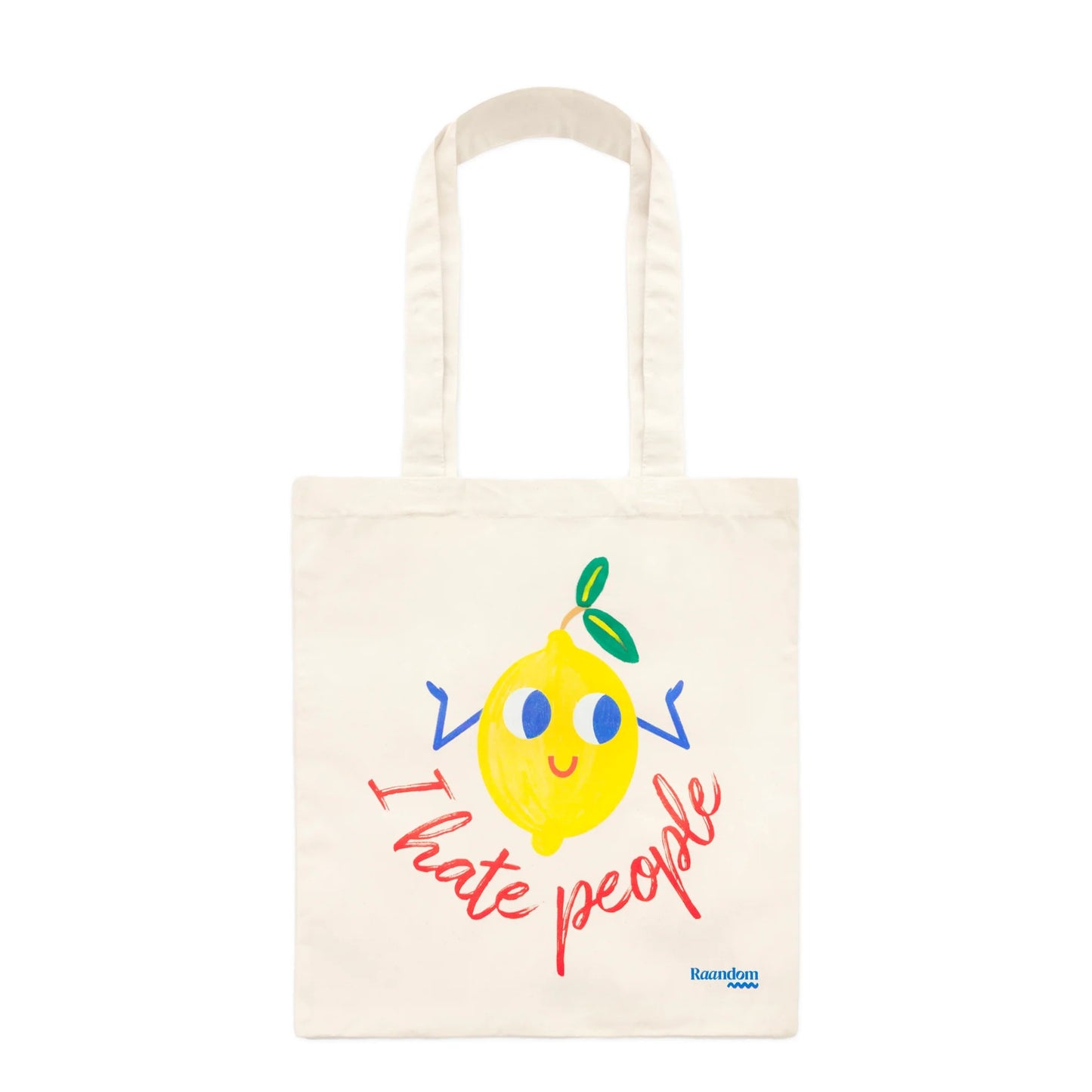 Tote Bag Limón "I Hate People" | Color Crudo