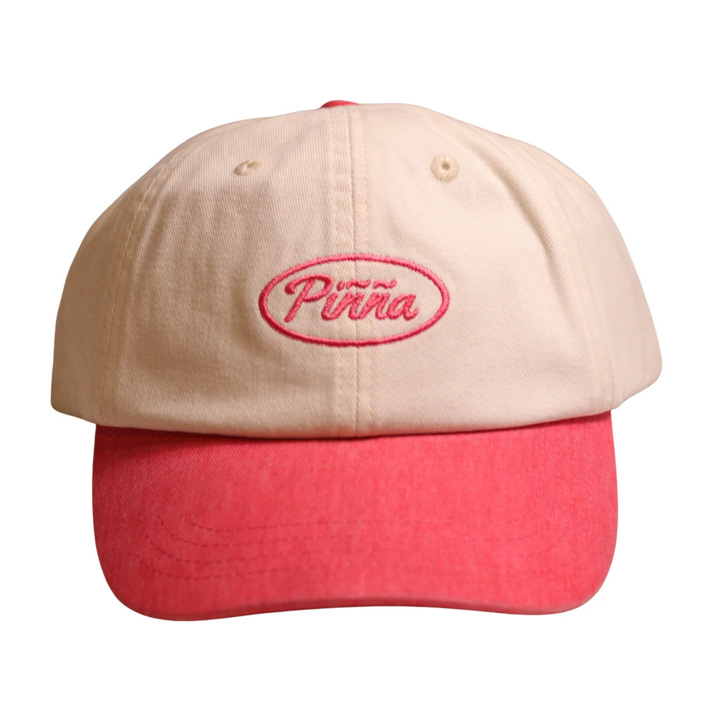 Gorra Dad Hat Rosa y Blanca – Algodón 100% Letras Bordadas
