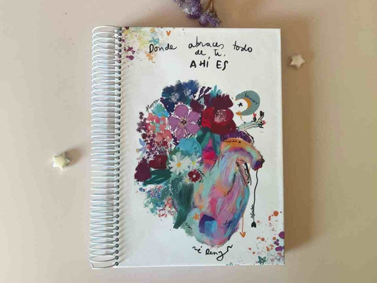 Cuaderno con hojas en blanco – Donde abraces todo de ti