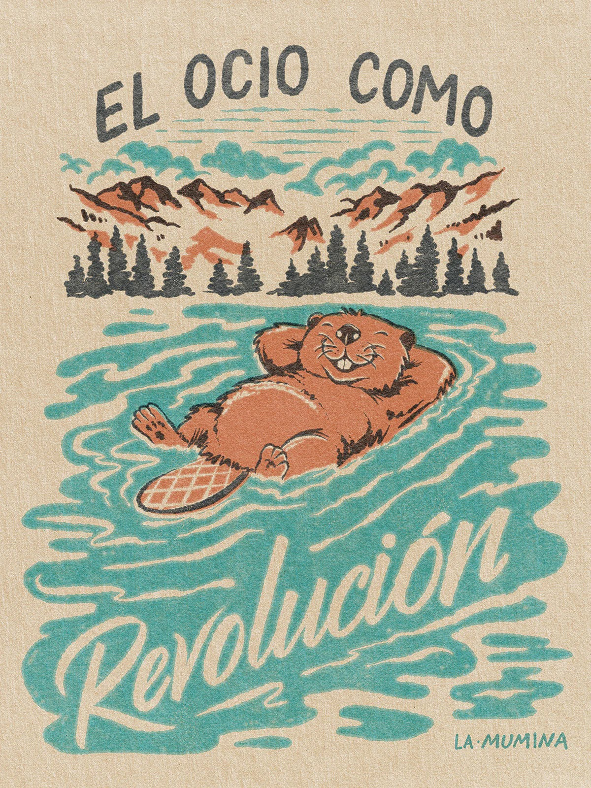 Lámina "El Ocio como Revolución" - Nutria Mensaje Político