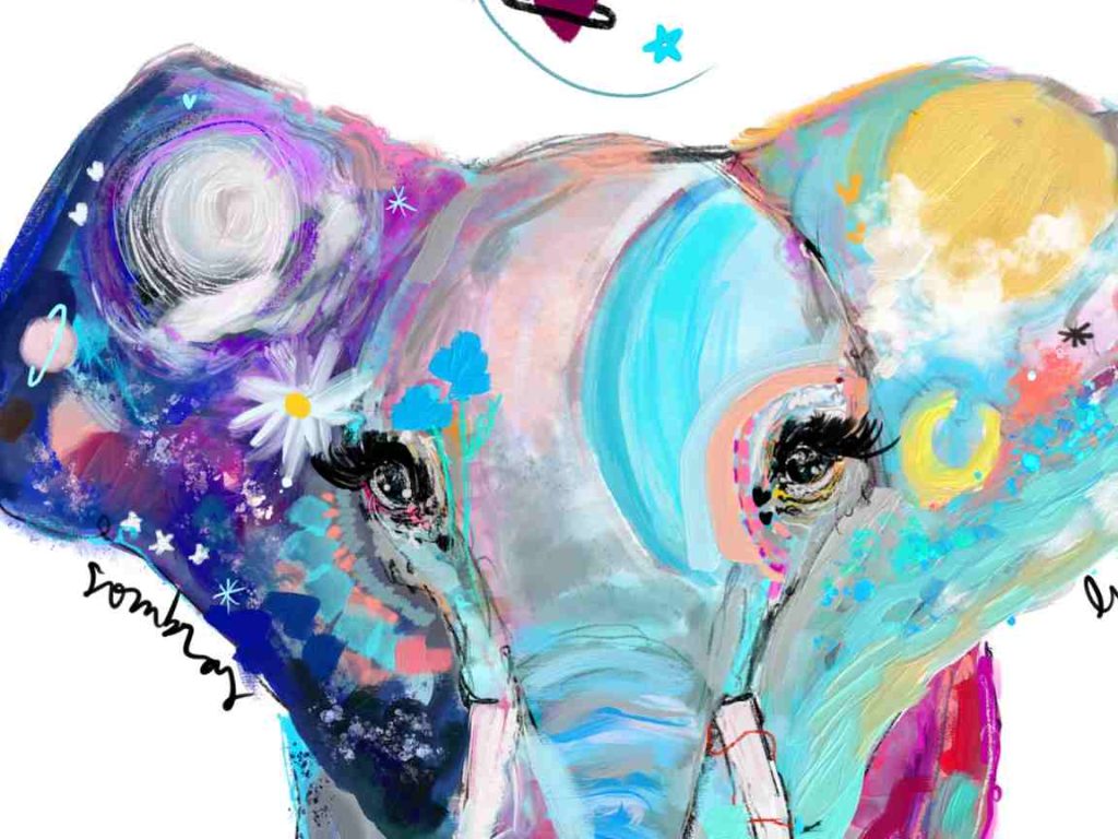 Lámina decorativa Elefante - Se tu misma siempre