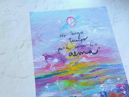 Lámina decorativa No tengo Tiempo para cosas sin alma