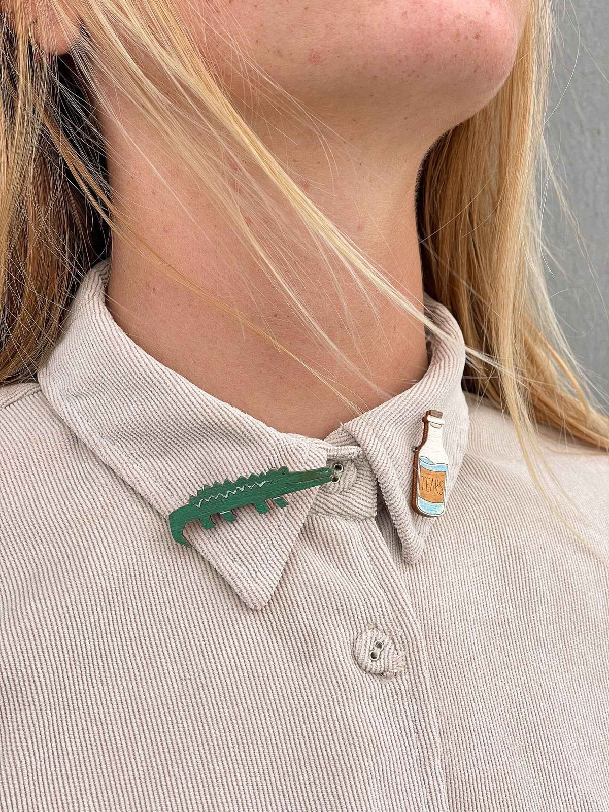 Broches: Lágrimas de Cocodrilo
