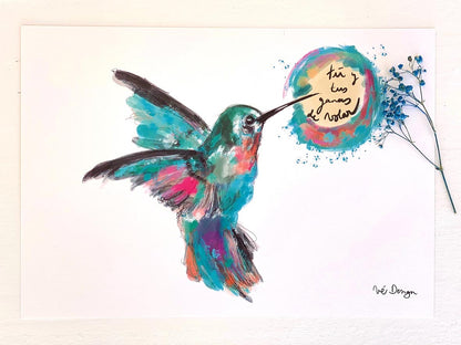 Lámina decorativa Colibri - tu y tus ganas de volar