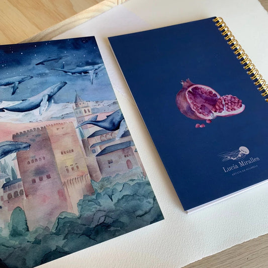 Cuaderno Anillado – Ballenas Volando sobre la Alhambra
