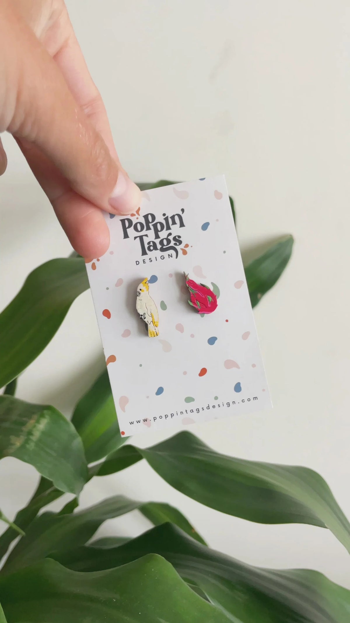 Pendientes: Cacatúa y Pitaya