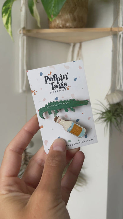 Broches: Lágrimas de Cocodrilo