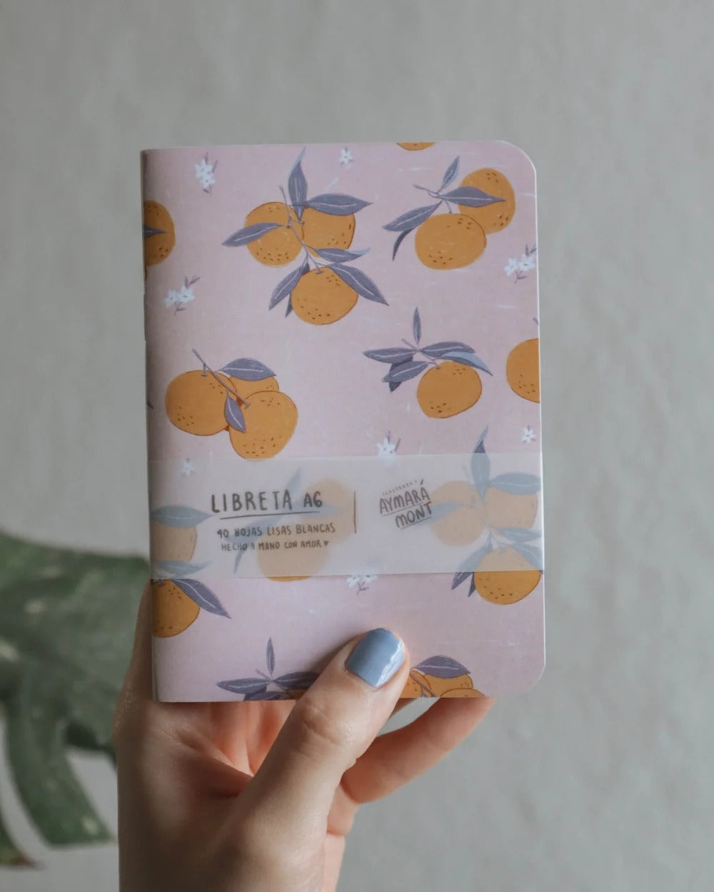 Libreta A6 Mandarinas – Artesanal Engrapada