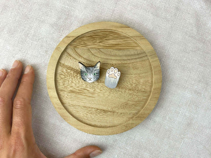 Broches: Gato y su patita