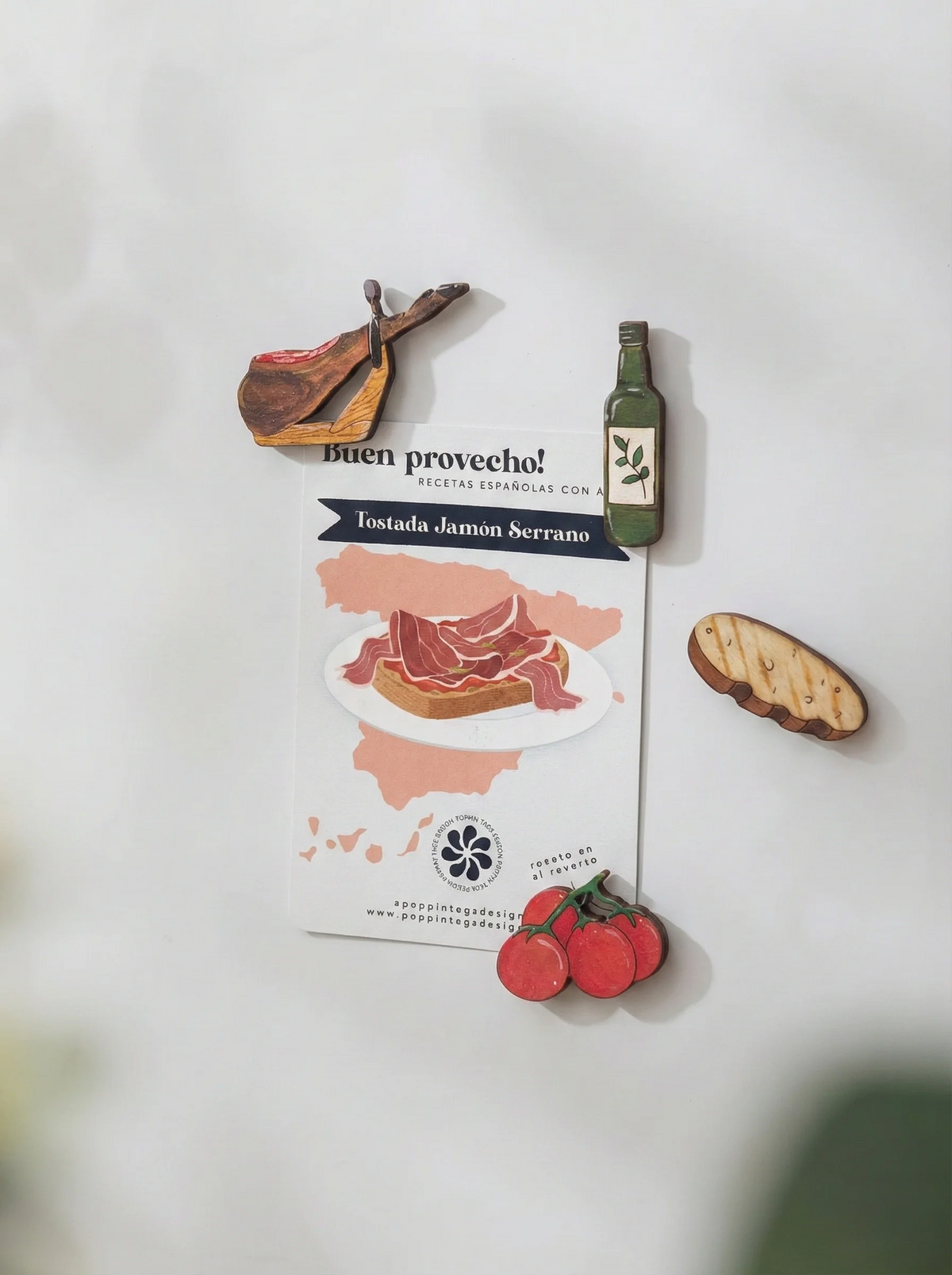 Imanes con Receta: Tostada con Jamón