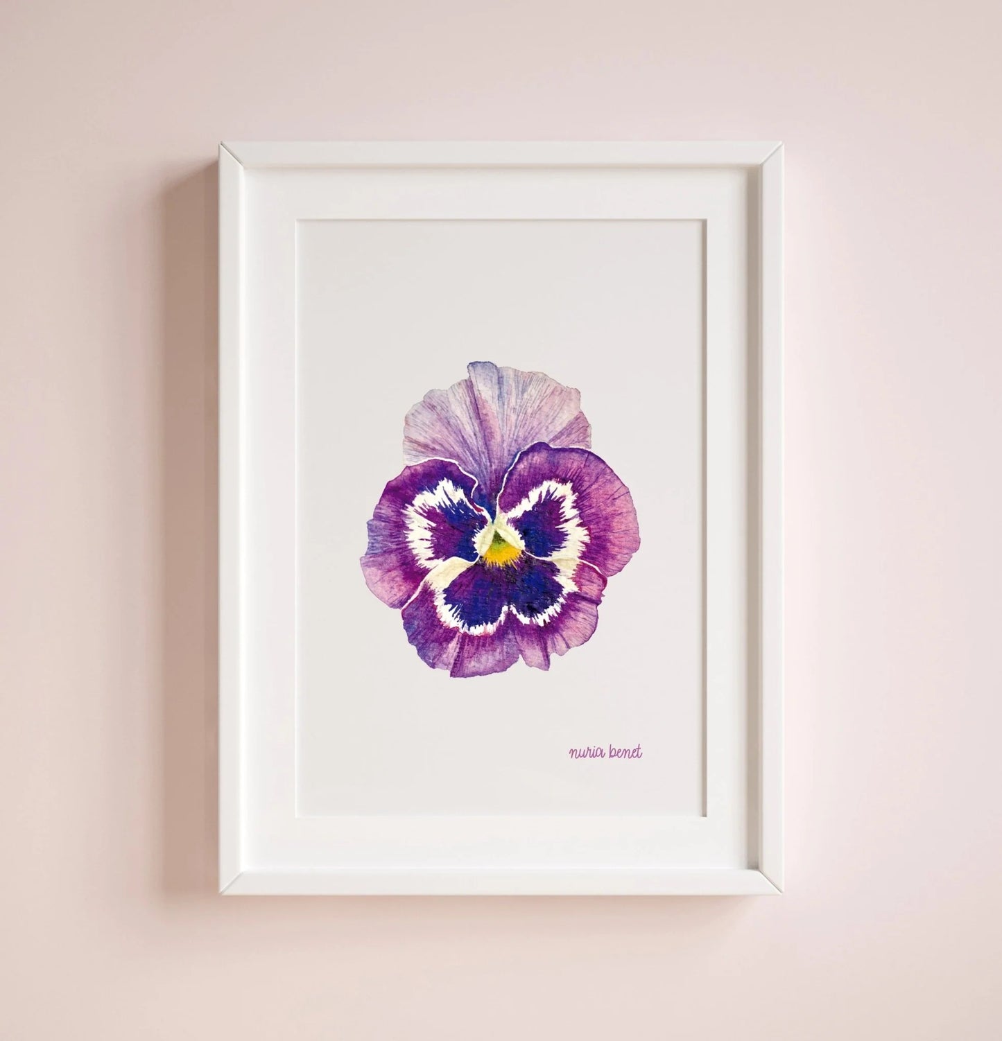Lámina Botánica: Pensamiento Morado