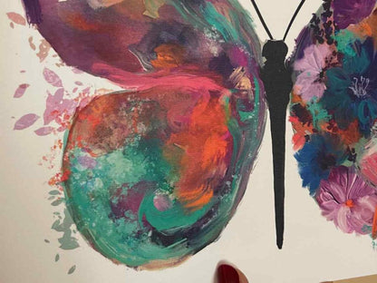 Lámina Mariposa - Y vendrá el frío pero en mi habrá flores