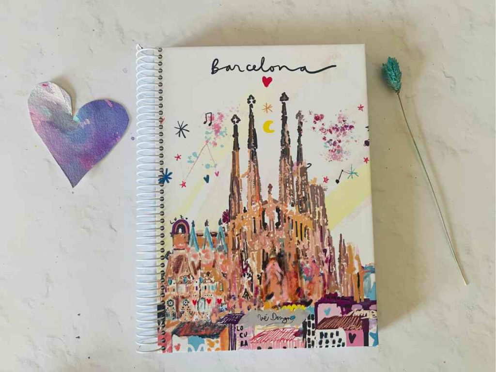 Cuaderno Artesanal A5 Sagrada Familia Barcelona – Hojas en blanco - Anillado a mano (Copia)