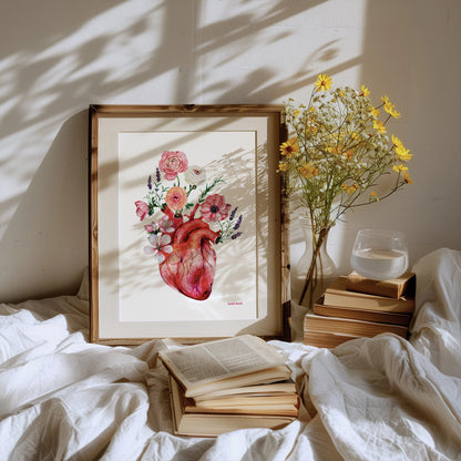 Lámina Botánica: Corazón Floral