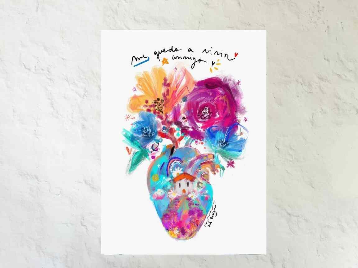 Lámina decorativa Me quedo a vivir conmigo
